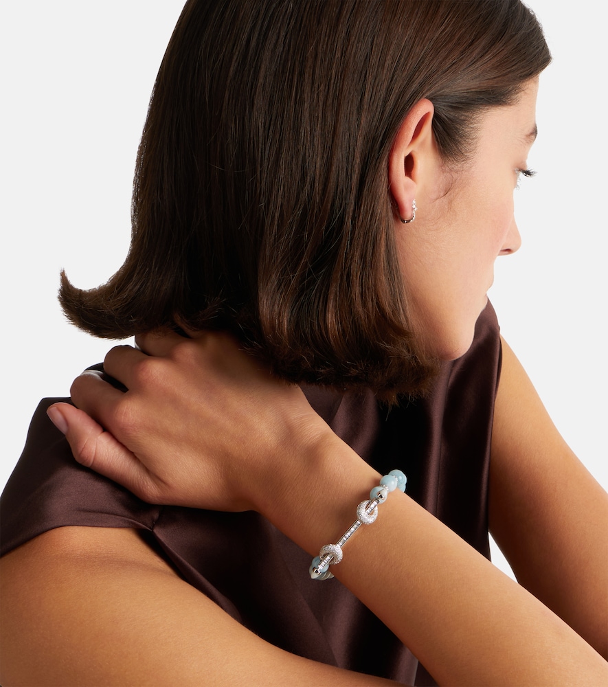Ananya Chakra 18kt white gold bracelet with aquamarines and diamonds