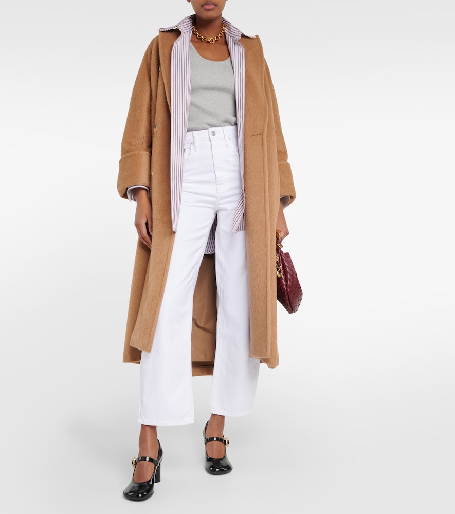 Frame Long Barrel high-rise barrel-leg jeans