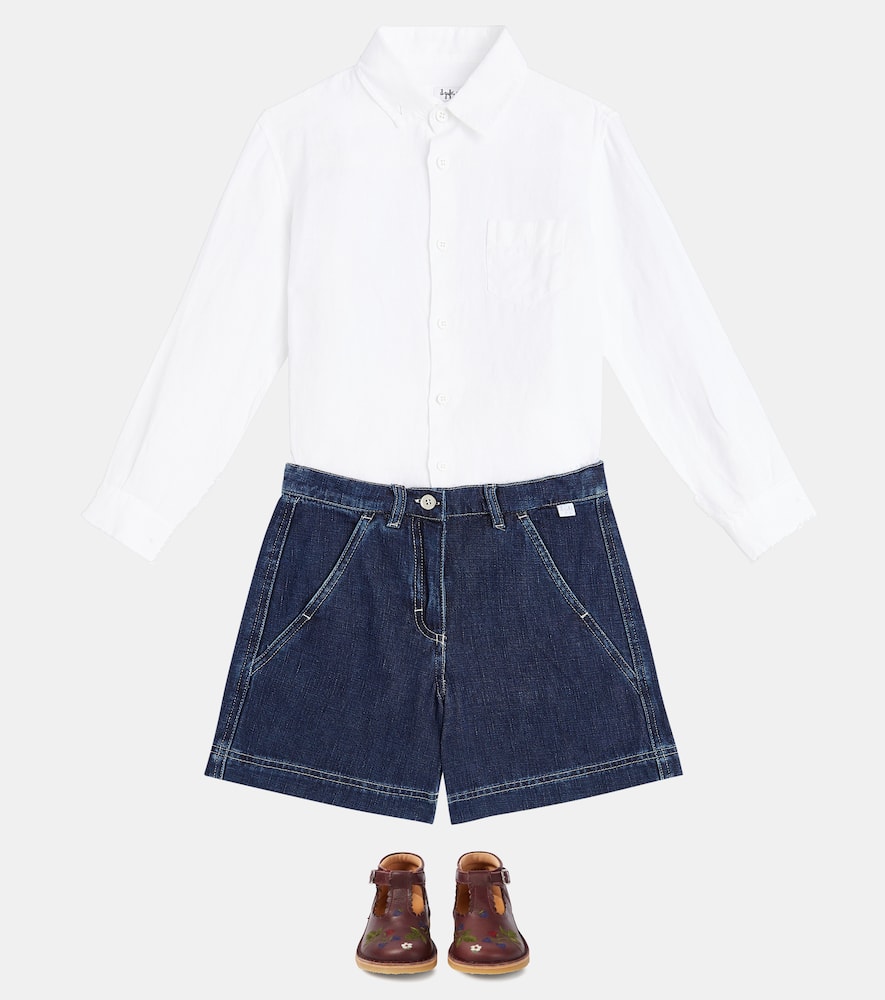 Il Gufo Cotton Bermuda Shorts In Blue