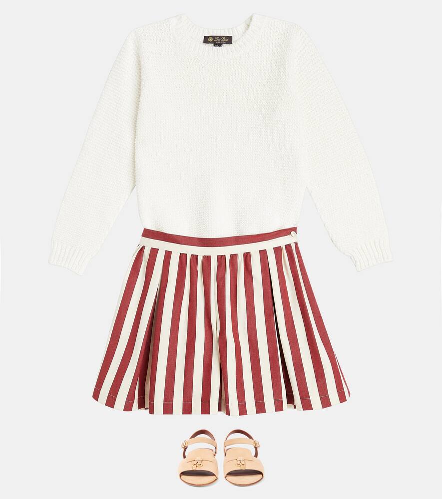 Shop Loro Piana Striped Cotton Shorts In Red