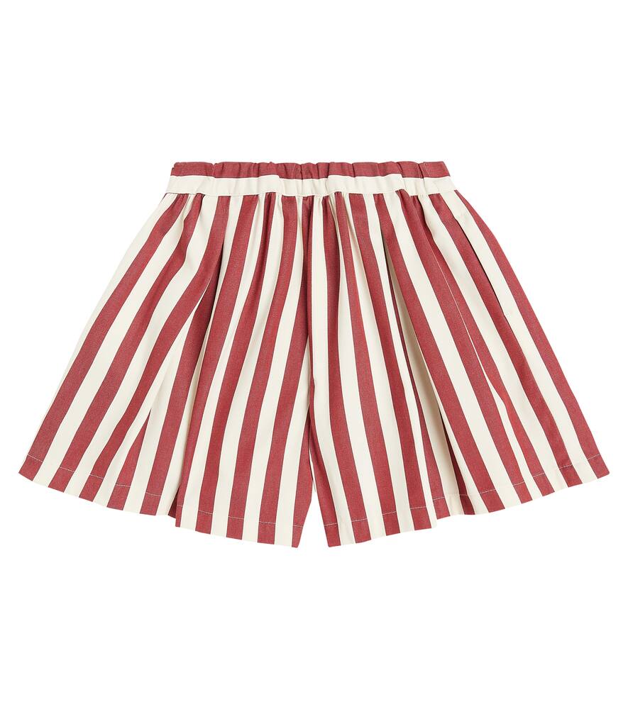 Shop Loro Piana Striped Cotton Shorts In Red