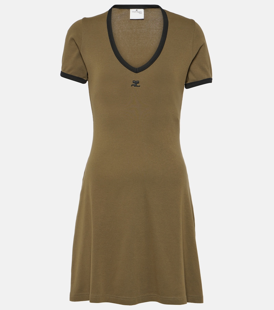 Courrèges Cotton Jersey Minidress