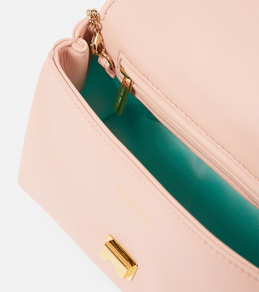 Aquazzura Twist Mini leather clutch