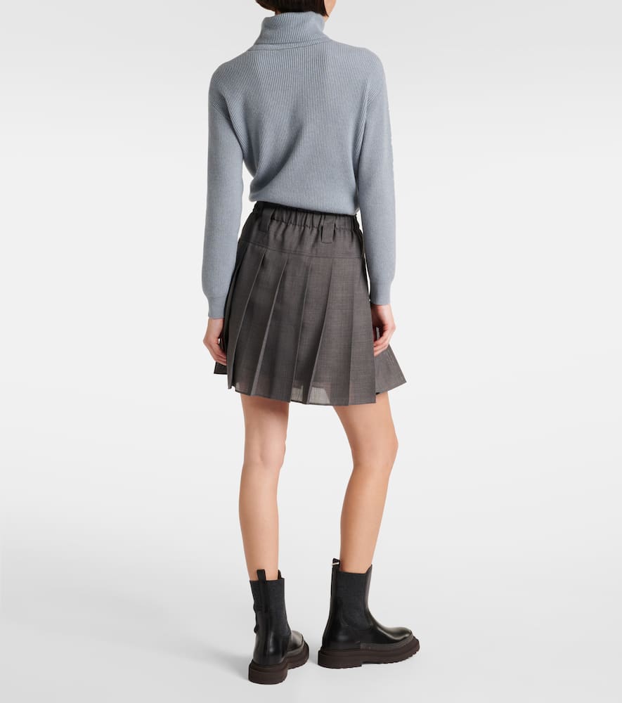 Brunello Cucinelli Pleated Tennis Skirt In Grey