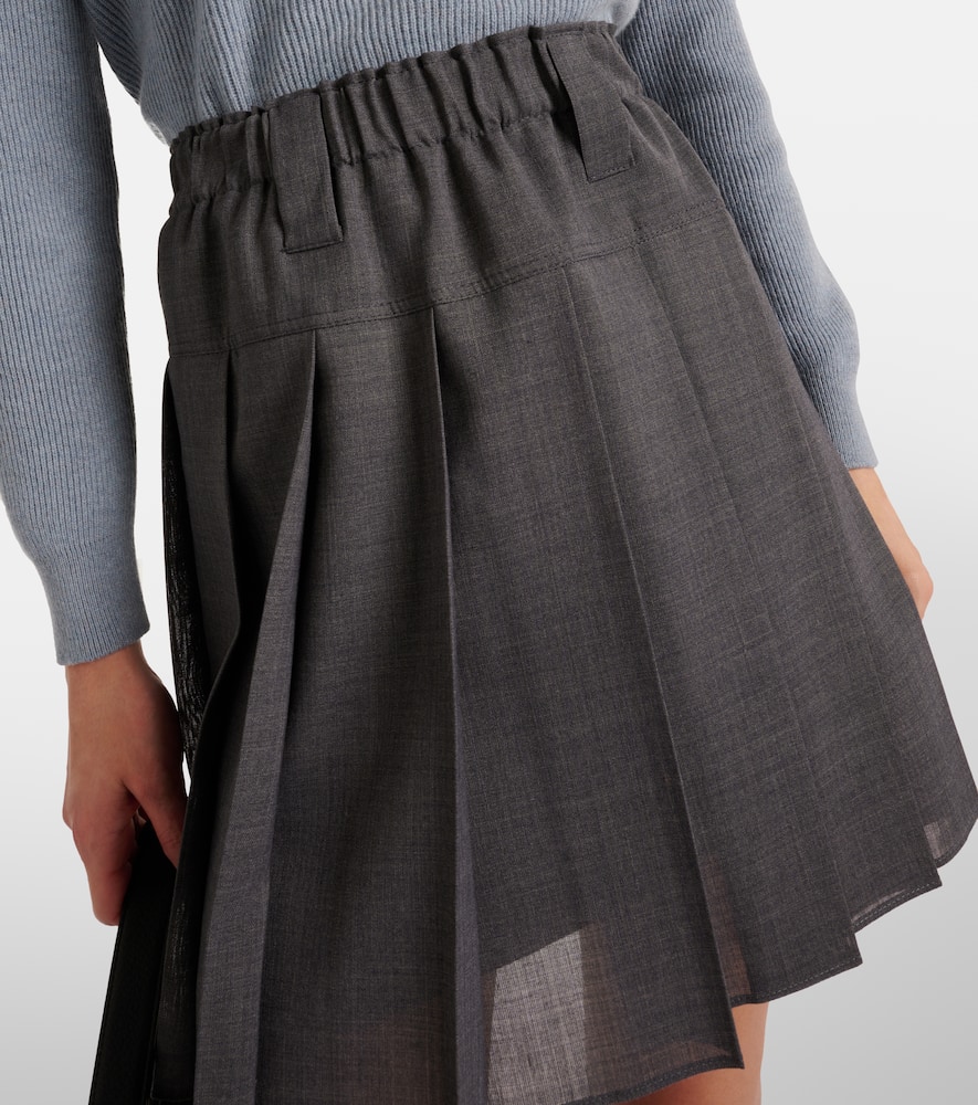 Brunello Cucinelli Pleated Tennis Skirt In Grey