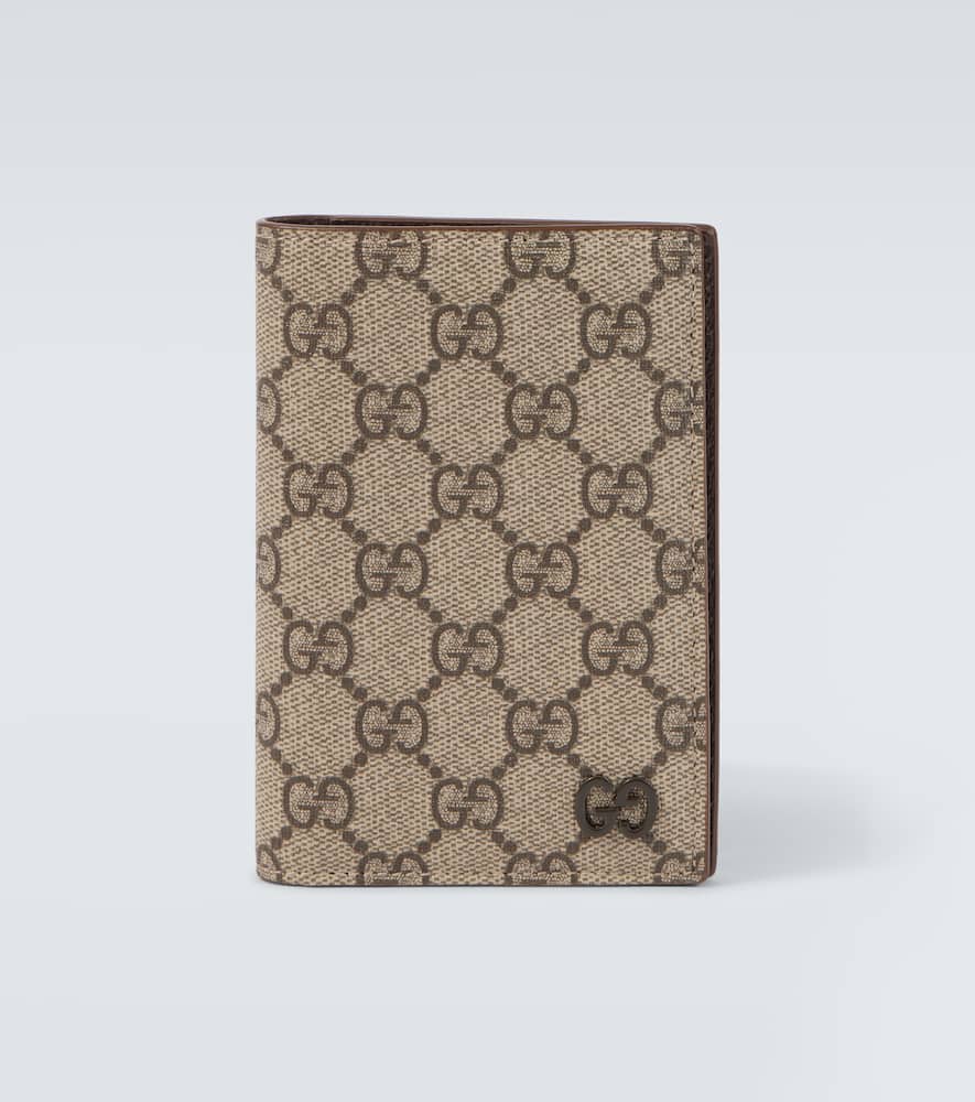 Gucci Gg Canvas Passport Holder In Brown