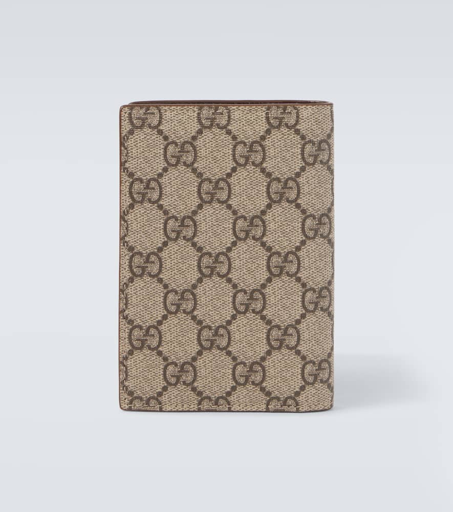 Gucci Gg Canvas Passport Holder In Brown