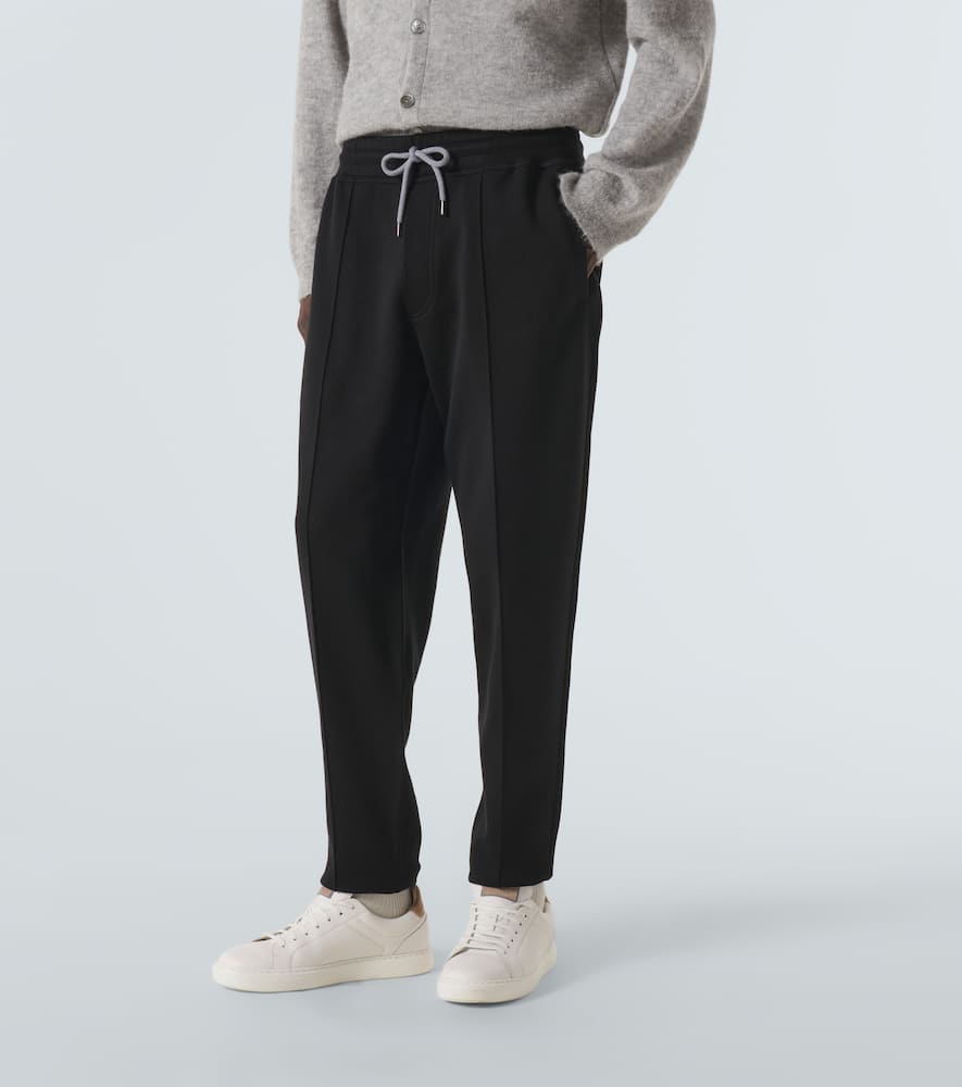 Brunello Cucinelli Cotton-blend Sweatpants In Black