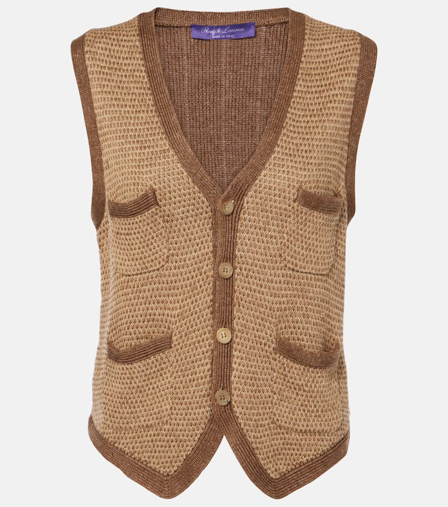 Ralph Lauren Collection Knitted linen and silk vest