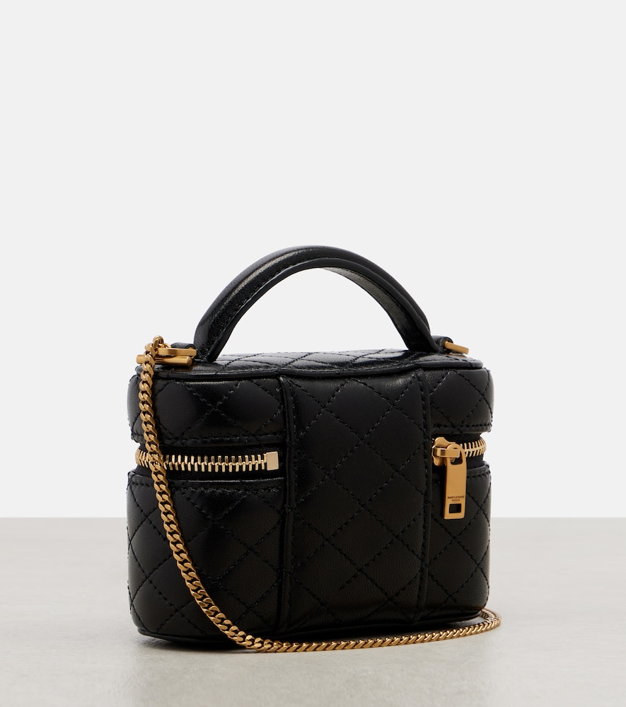  Saint Laurent Saint Laurent Gaby Micro Leather Crossbody Bag 