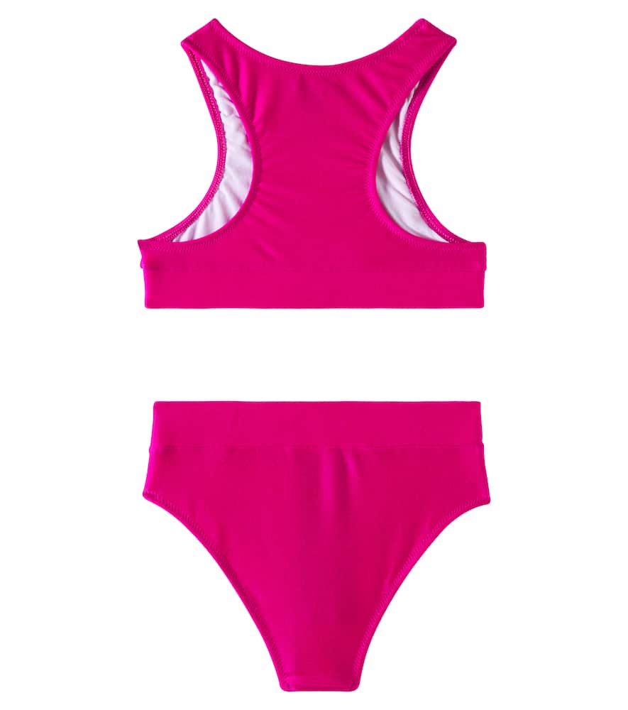 Balmain Logo Bikini In Lampone/bianco