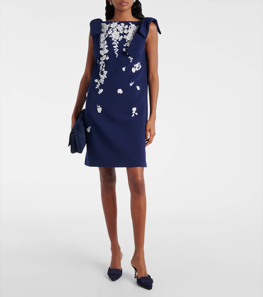 Carolina Herrera Bow-detail Embroidered Shift Dress