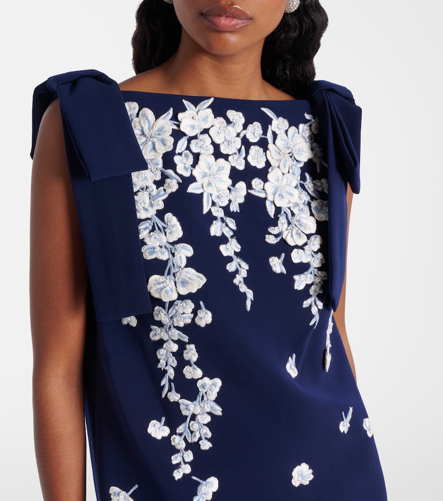 Carolina Herrera Bow-detail Embroidered Shift Dress