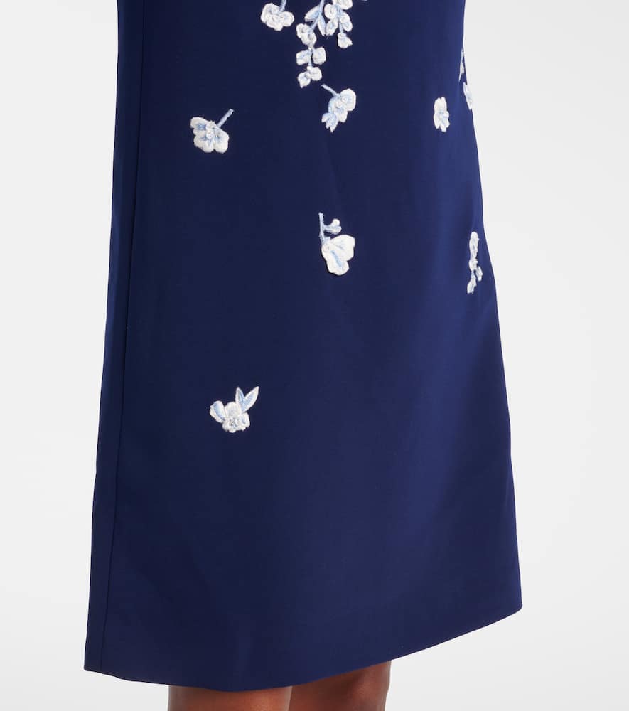 Carolina Herrera Bow-detail Embroidered Shift Dress