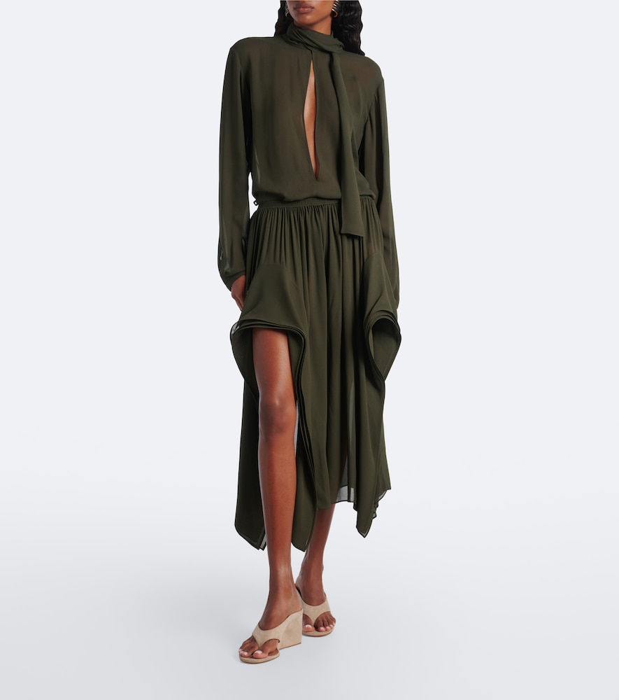 Alaïa Cube 75 Suede Thong Sandals