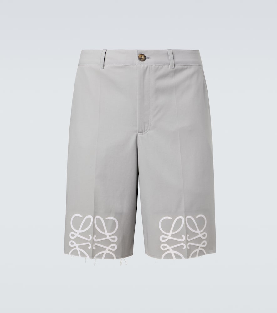 Loewe Anagram cotton twill shorts
