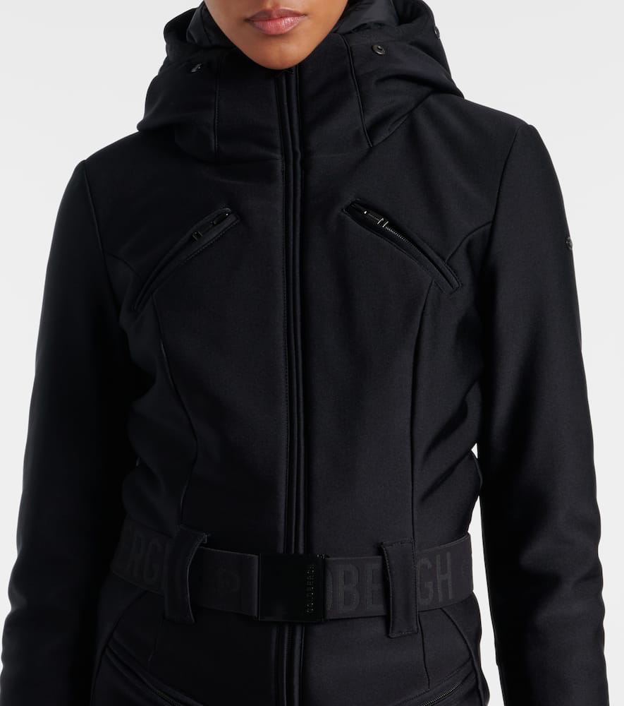 Goldbergh Glisser Faux Fur-trimmed Ski Jumpsuit In Black
