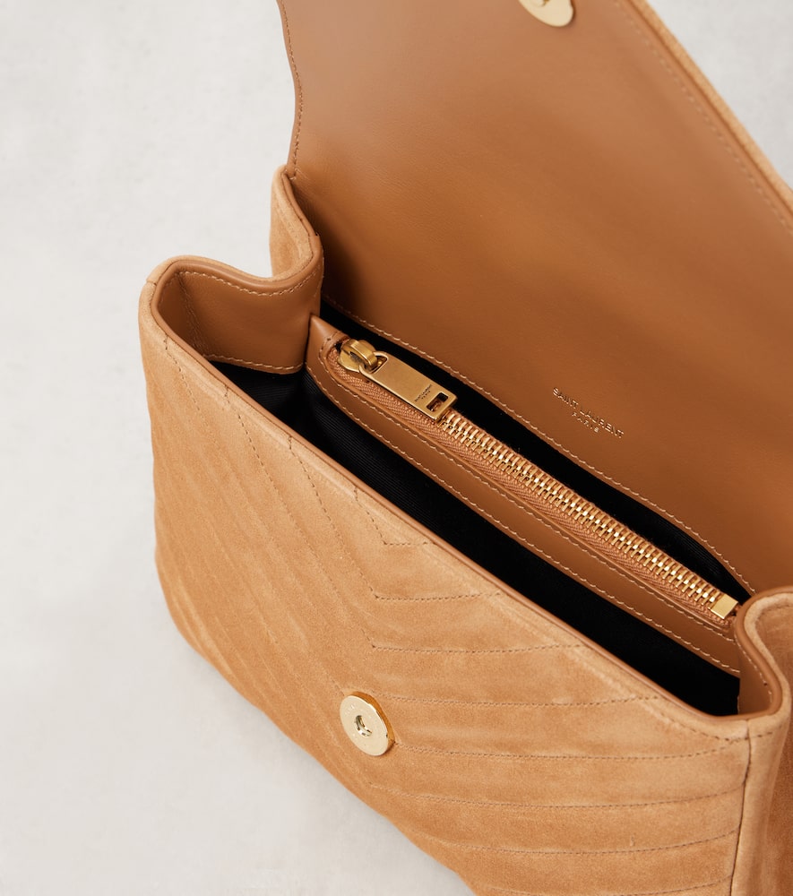 Saint Laurent Collège Medium Leather Shoulder Bag In Brown