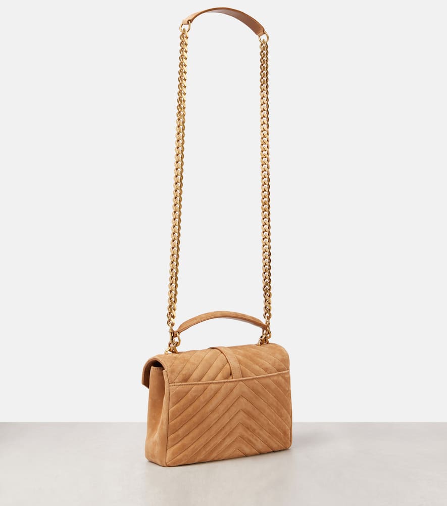Saint Laurent Collège Medium Leather Shoulder Bag In Brown