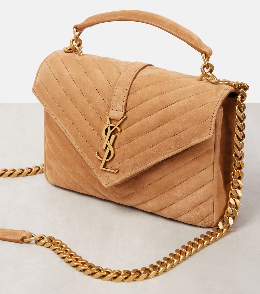 Saint Laurent Collège Medium Leather Shoulder Bag In Brown