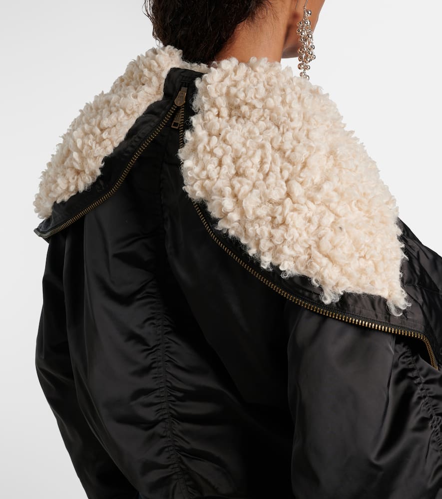 Isabel Marant Étoile Elisa Hooded Bomber Jacket In Black