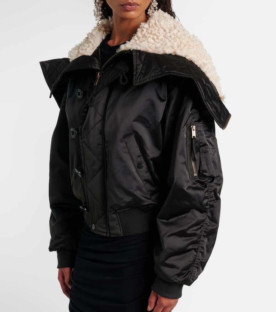 Isabel Marant Étoile Elisa Hooded Bomber Jacket In Black