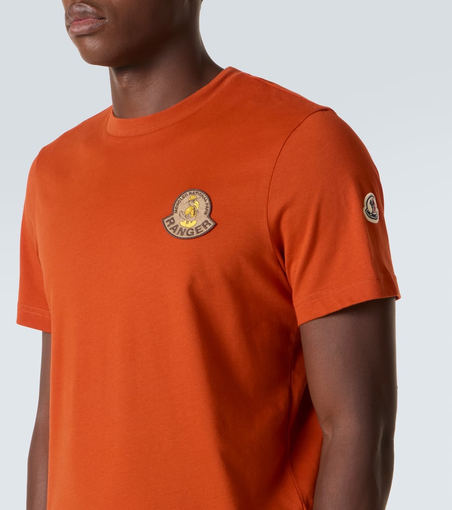 Moncler Mon Duck Cotton Jersey T-shirt In Animal Print