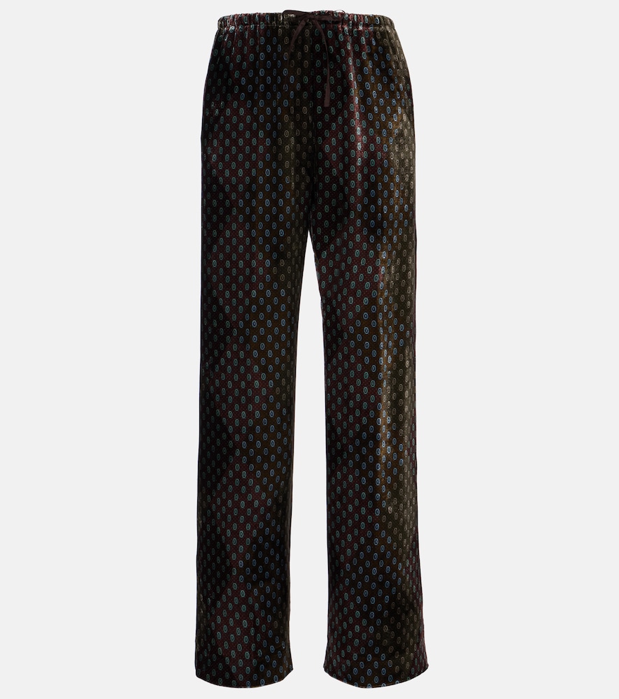 Dries Van Noten Pantalon ample imprim en satin 796 €
