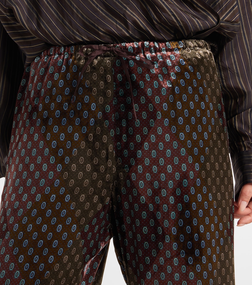  Dries Van Noten Dries Van Noten Bedruckte Hose Aus Satin 