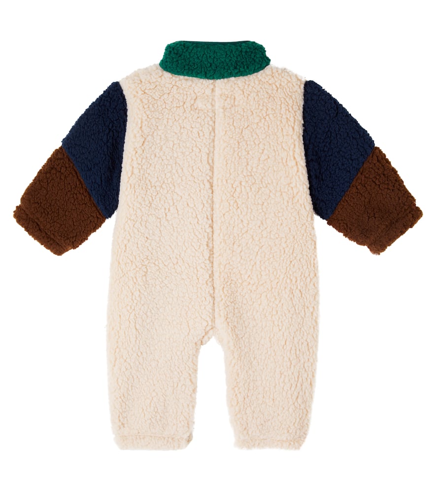Tinycottons Baby Colorblocked Faux Shearling Snowsuit In Multi