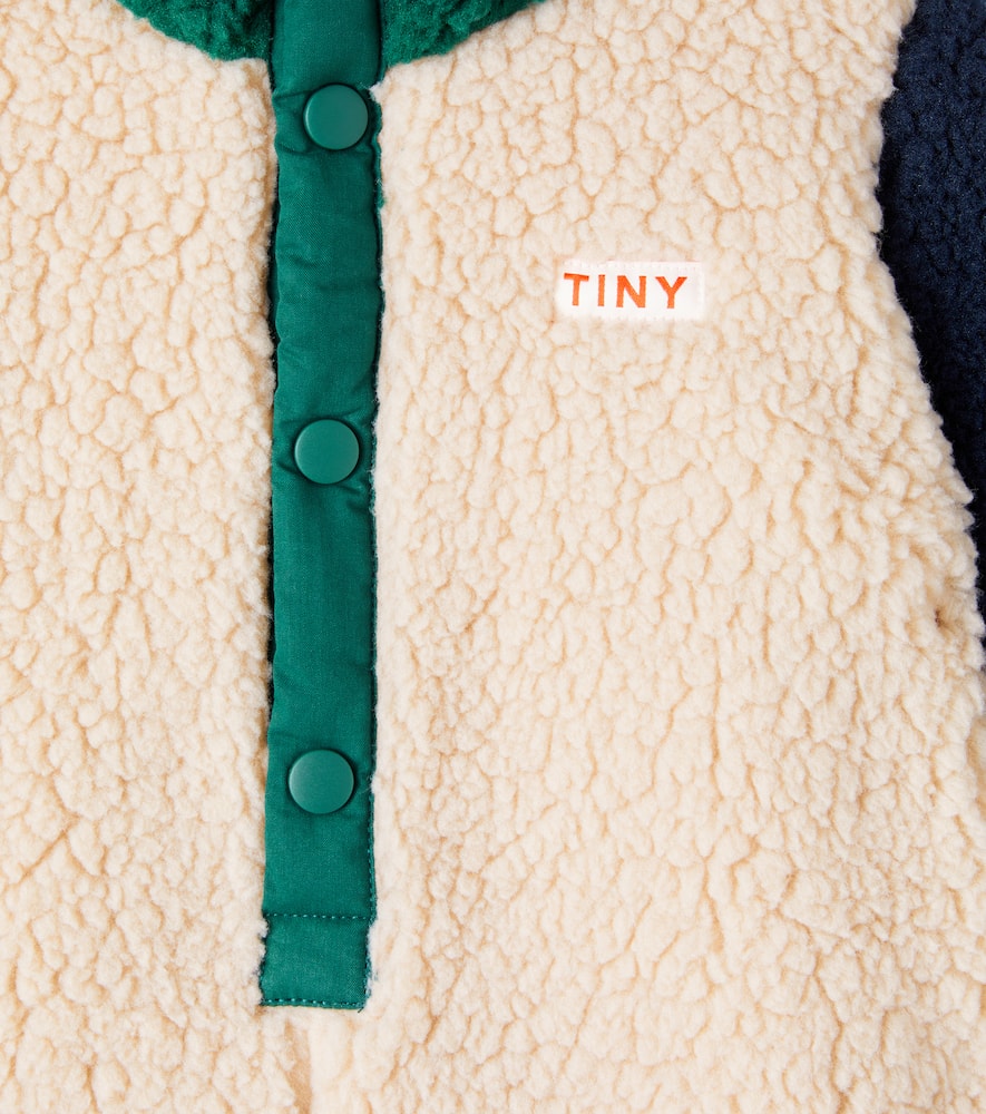 Tinycottons Baby Colorblocked Faux Shearling Snowsuit In Multi