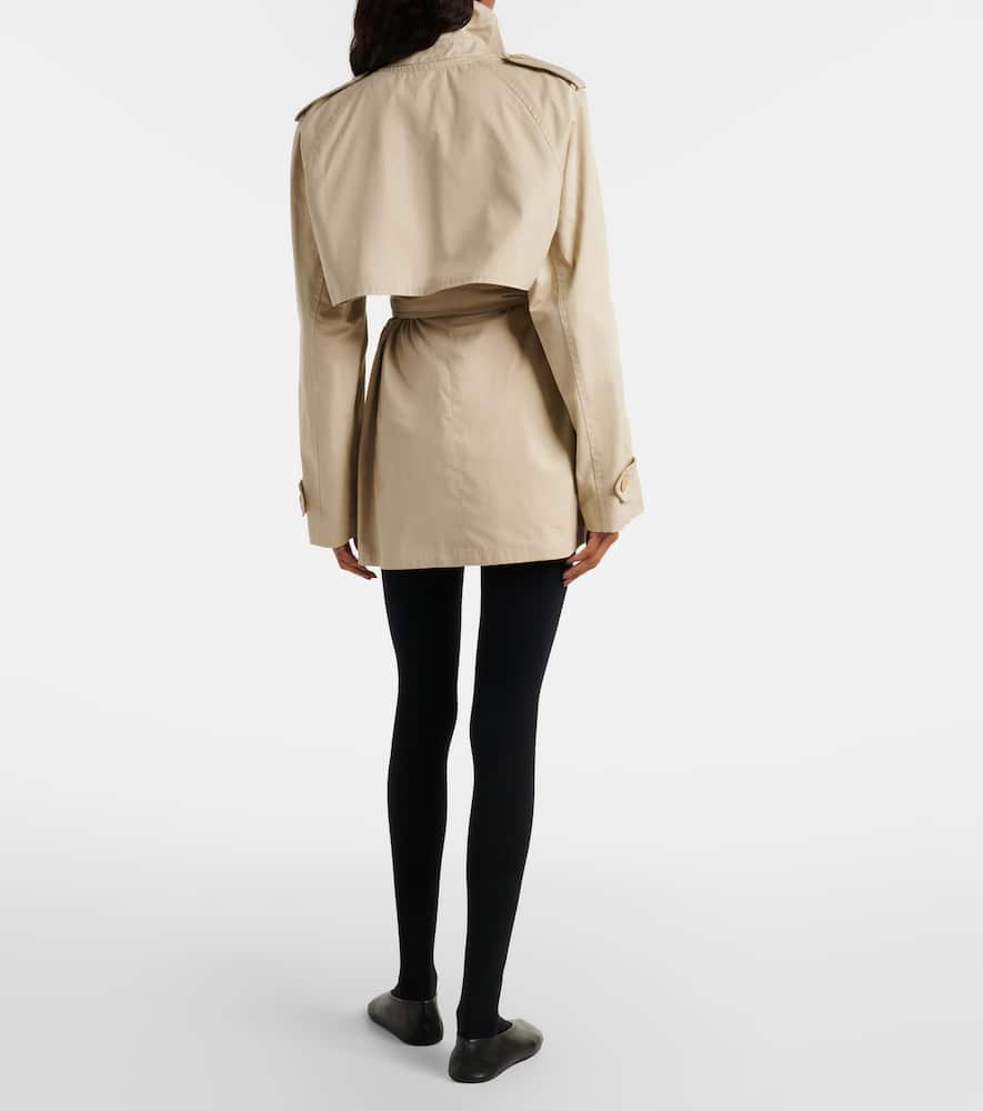 The Row Tavoris Belted Cotton Gabardine Jacket In Brown