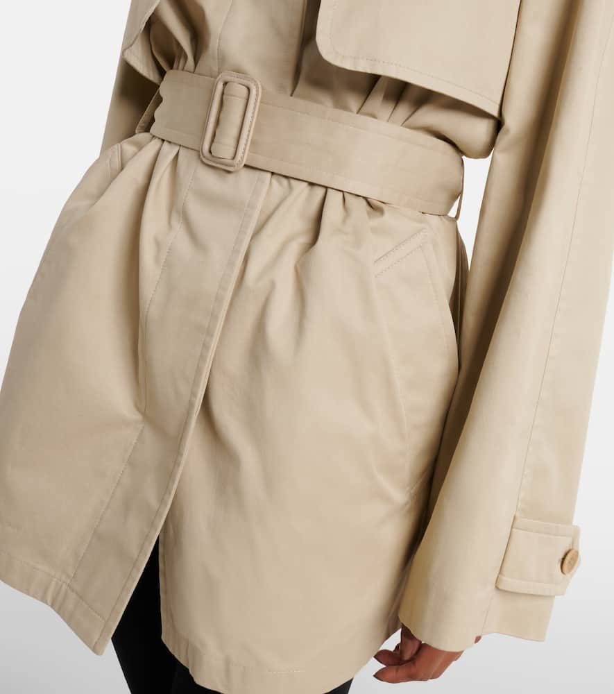 The Row Tavoris Belted Cotton Gabardine Jacket In Brown