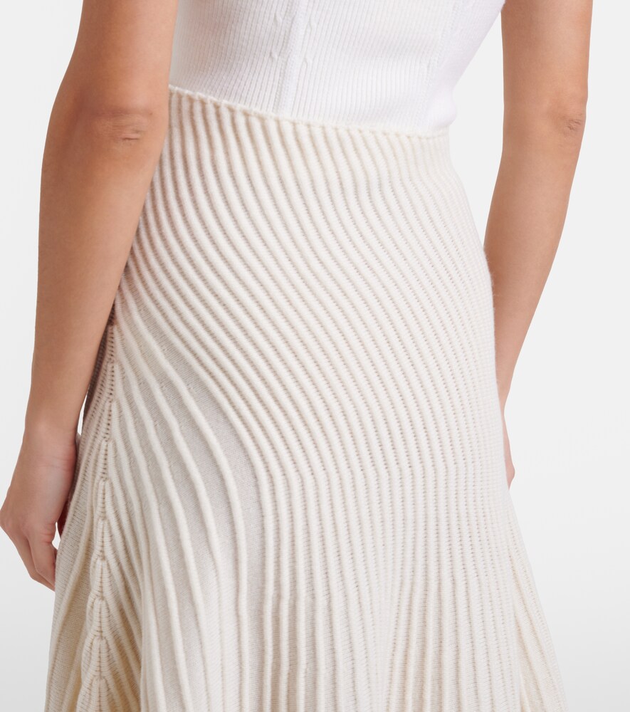  Alaia Alaia Wool And Cashmere Midi Skirt 