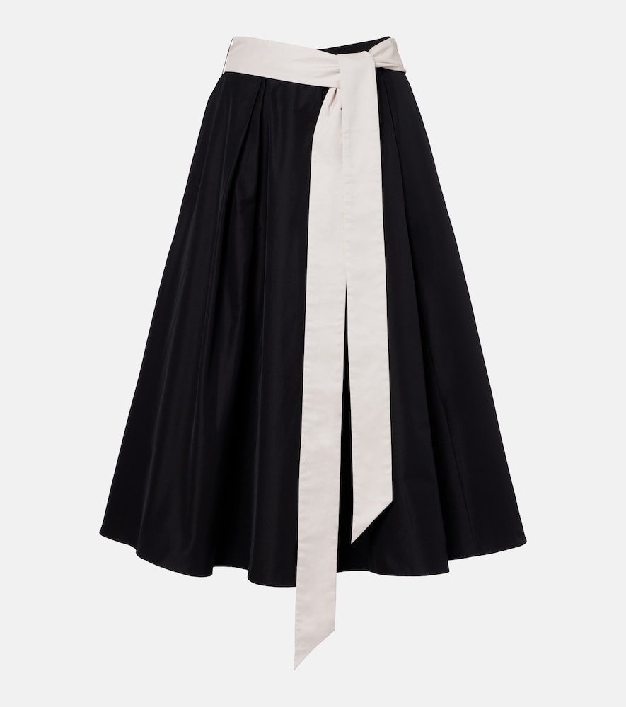 'S Max Mara Baschi pleated cotton-blend midi skirt