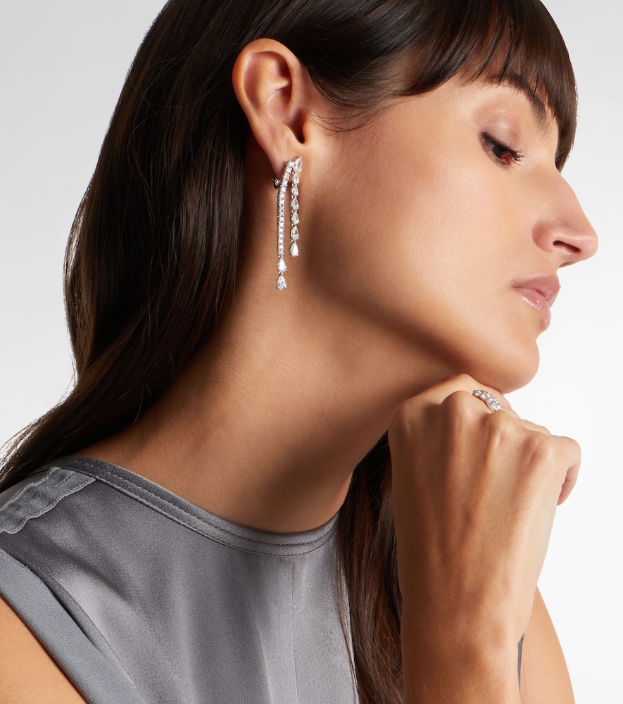 Bucherer Fine Jewellery Classics Twist 18kt white gold earrings with diamonds