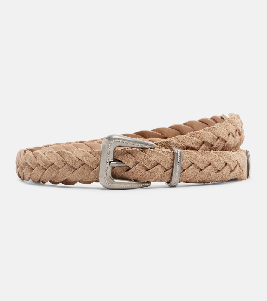 Brunello Cucinelli Women's Beige Braided Suede Belt Inch Size 35.5 - Mytheresa