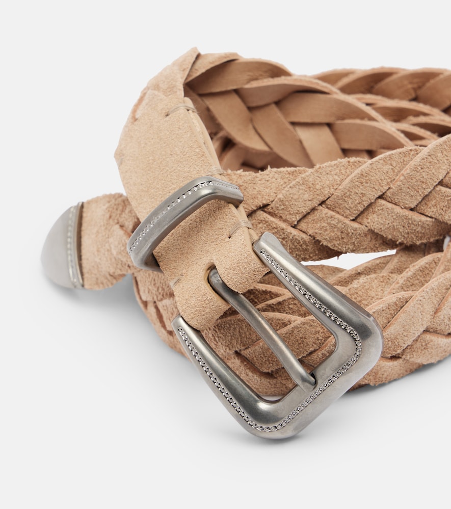  Brunello Cucinelli Brunello Cucinelli Braided Suede Belt 