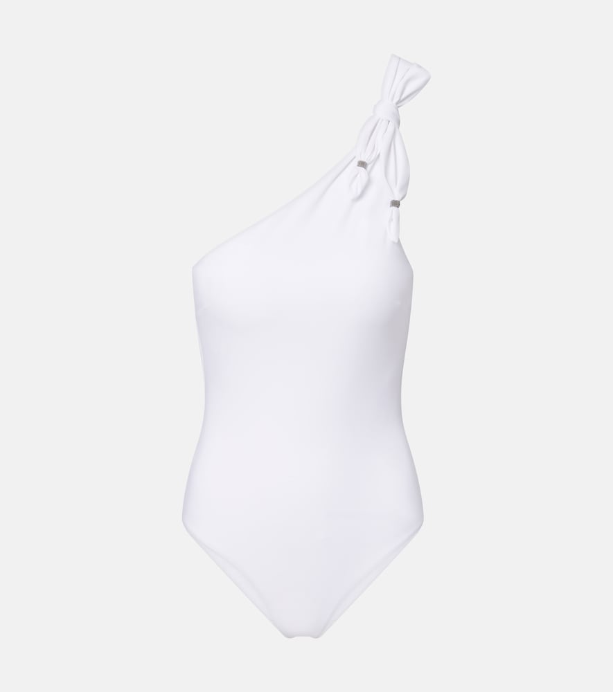 Brunello Cucinelli Women's White Monili One-Shoulder Swimsuit UK Size 10 - Mytheresa