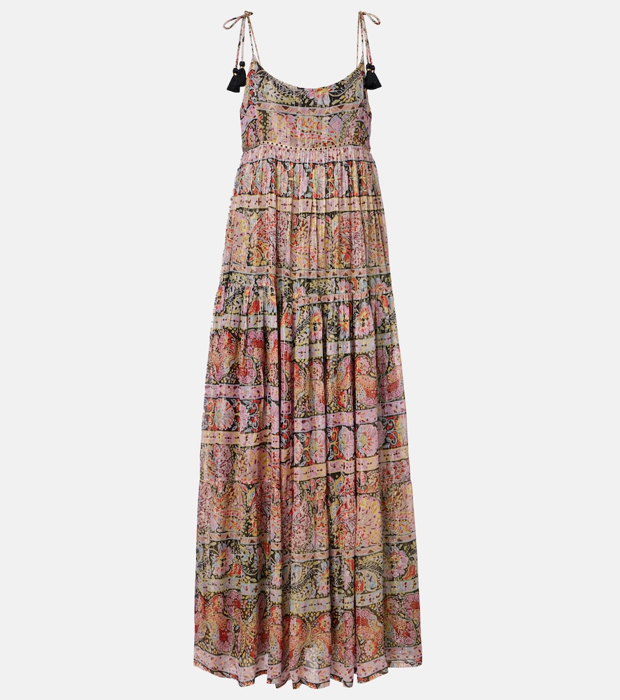 Rixo Women's Multicoloured Kamilah Floral Lame Maxi Dress UK Size 8 - Mytheresa