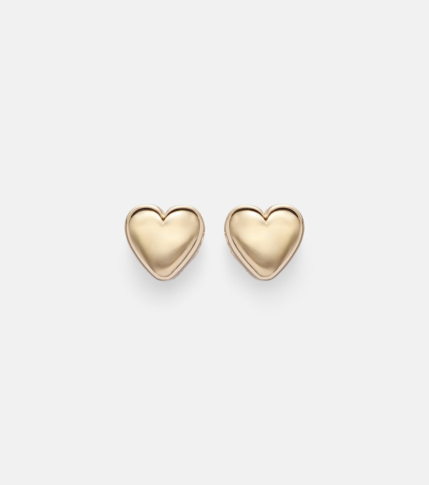 Roxanne First Puffy Heart 14kt gold earrings
