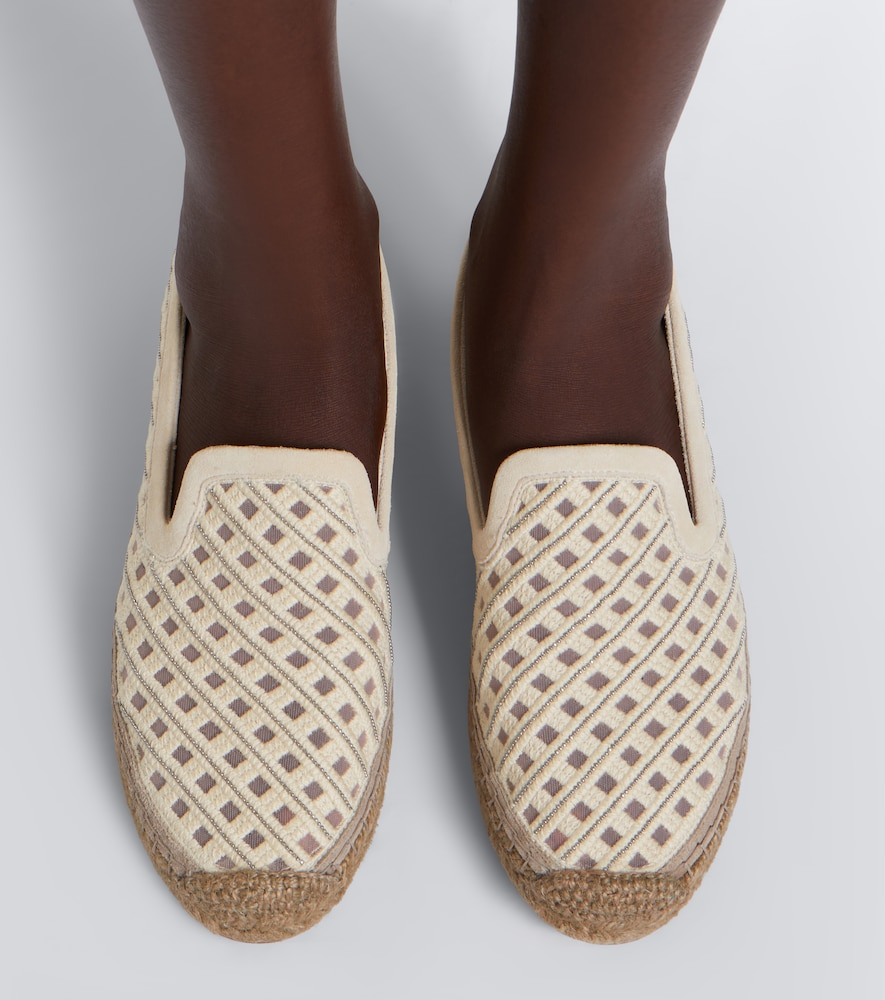 Brunello Cucinelli Monili suede-trimmed canvas espadrilles | Thumbnail 6