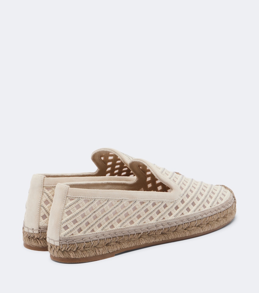 Brunello Cucinelli Monili suede-trimmed canvas espadrilles | Thumbnail 4