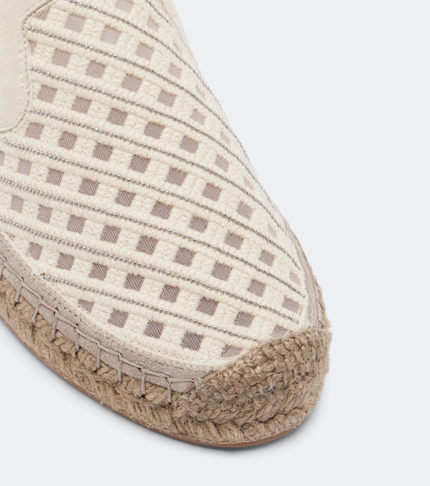Brunello Cucinelli Monili suede-trimmed canvas espadrilles | Thumbnail 3