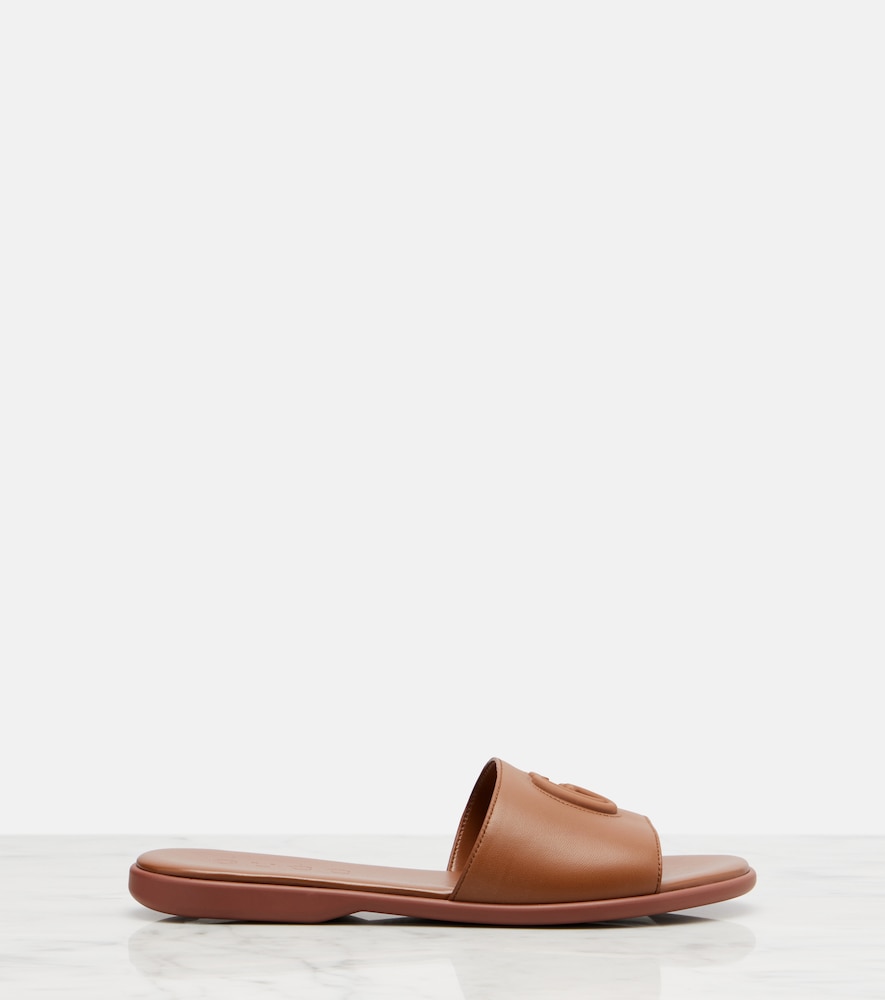  Gucci Gucci Pantoletten Double G Aus Leder 
