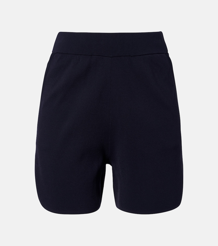Max Mara Women's Blue Knitted Crepe Shorts UK Size 18 - Mytheresa