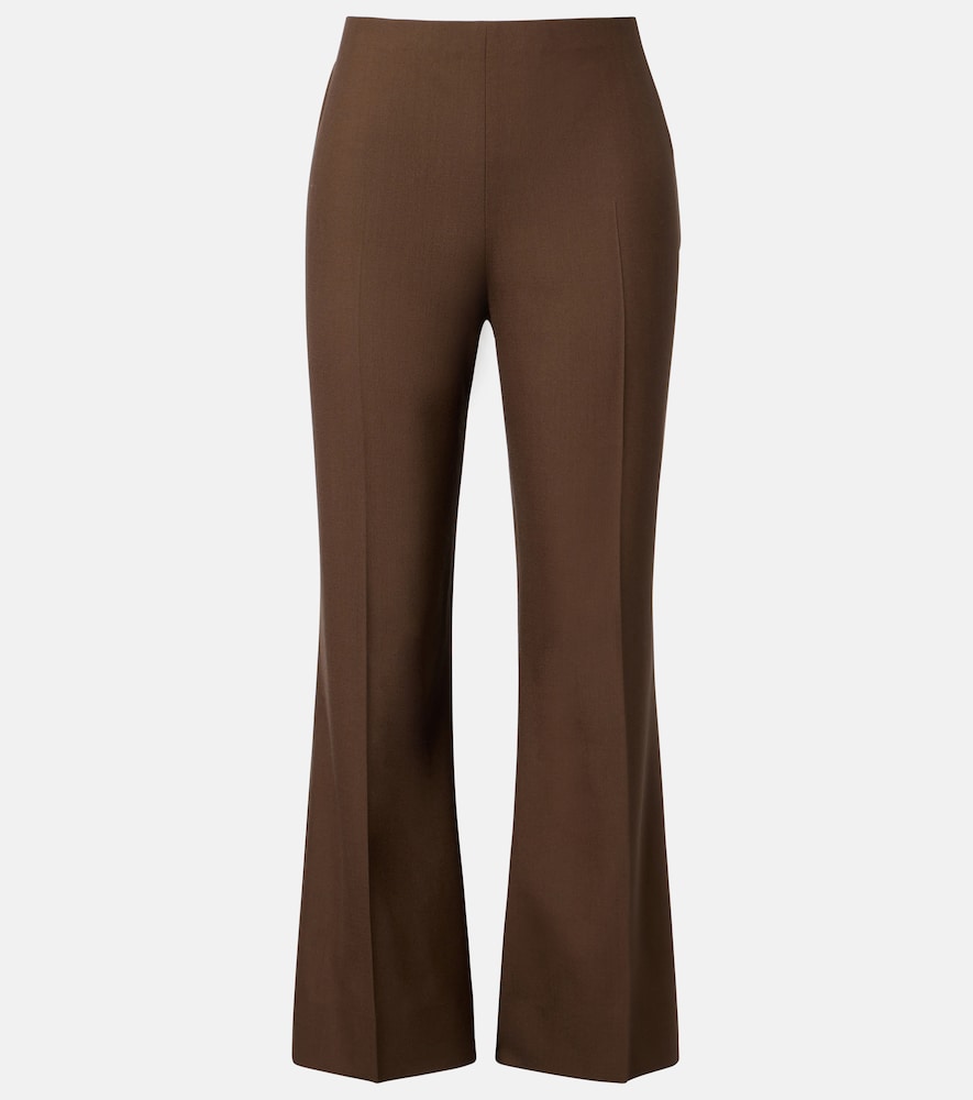 Pantaloni flared cropped Walter in lana vergine