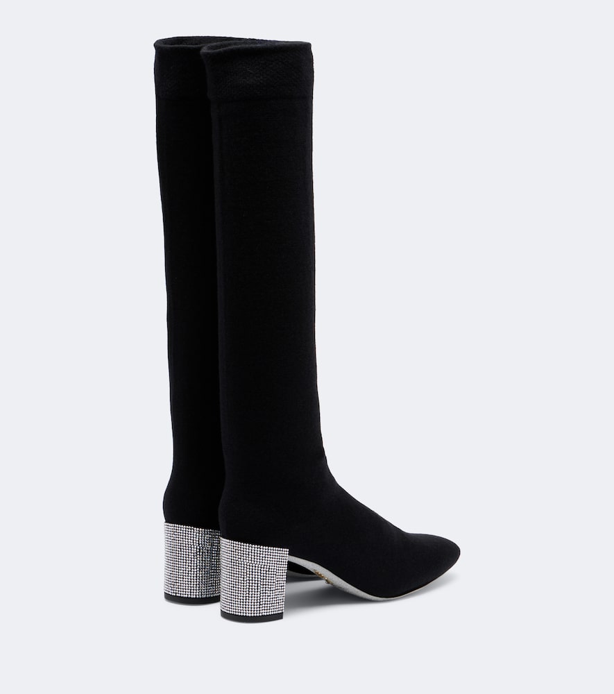 Sonia Crystal-Embellished Knee-High Boots