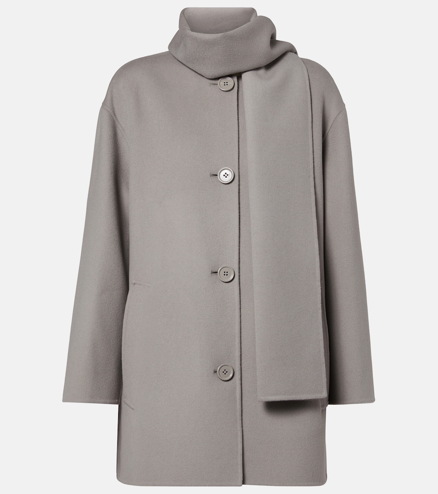 'S Max Mara Scarf-detail virgin wool coat