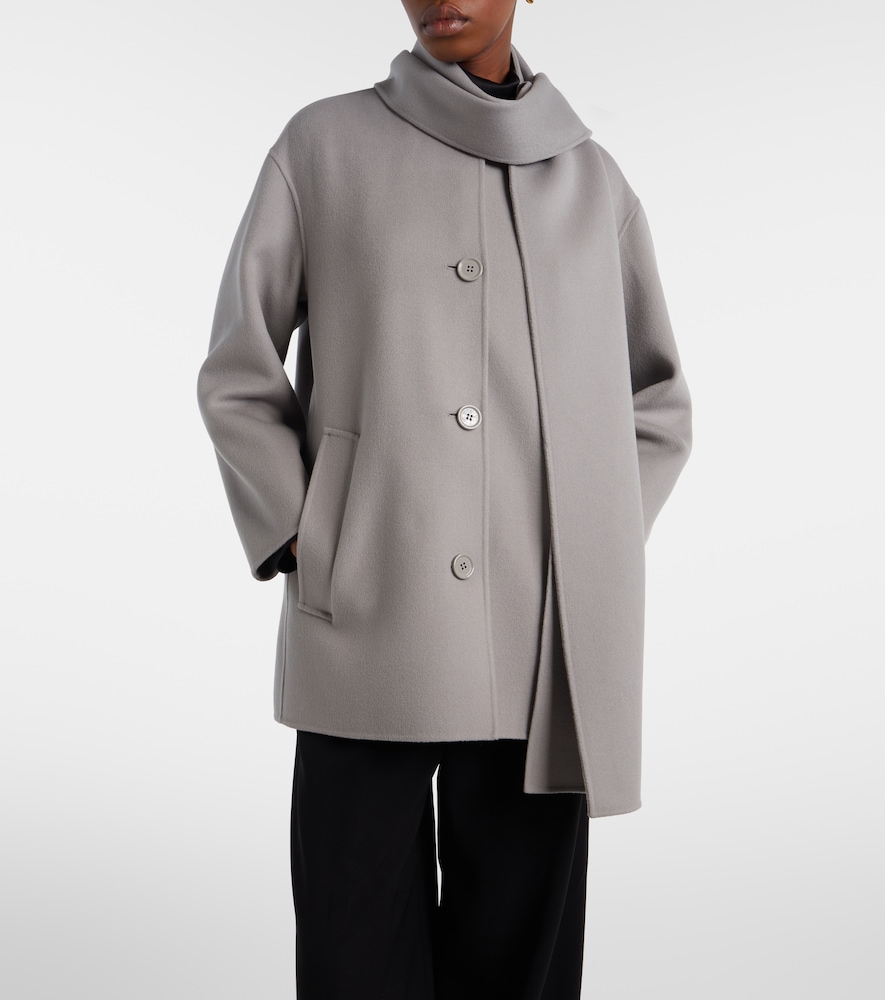 'S Max Mara Scarf-detail virgin wool coat